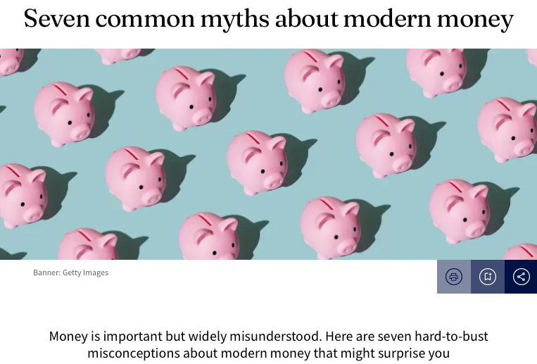 Seven common myths about modern money